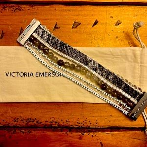 Victoria Emerson animal print magnetic bracelet.